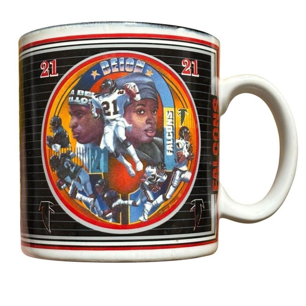 1993 Deion Sanders Atlanta Falcons NFL Collector's Mug Vintage‎